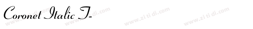 Coronet Italic T字体转换